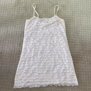 Free people tunic top dress xs ecru ruffled